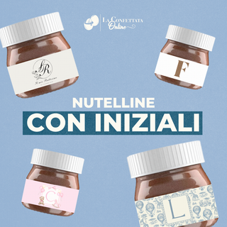 Mini Nutelline Personalizzate con iniziali (MINIMO 20PZ) (LEGGI DESCRIZIONE)