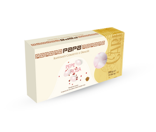 Papa Cioccolato al latte e Pepe Rosa - Linea Shine colore Rosa 500g