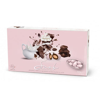 Confetti Crispo - Ciocomandorla Snob Rosa Chiaro Tenue al Cioccolato al Latte - 500g