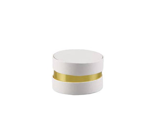 White and Gold Cylindrical Tasting Box SJ12/W