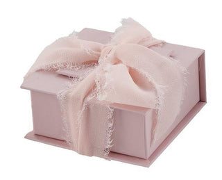 Star - Box Degustativa Quadrata Telata Rosa incluso Nastro Chiffon - 9x9x4