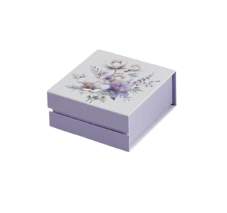 Star - Scatola Flowers Violet - 9x9x4