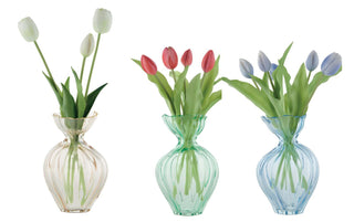 Star - Vaso Vetro con Colori assortiti  - 20cm