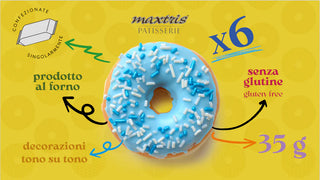 Maxtris Donuts Celeste gusto Vaniglia 6 pz