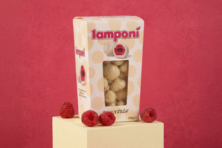 Maxtris -  Dragees Lamponì Bianchi Ricoperto di Cioccolato Bianco - 350g