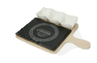 Brandani - tagliere degustazionie formaggi - porcellana, bamboo e ardesia