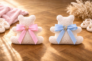 Joel - Teddy Personalizzato con Fiocco e iniziale - 14x14,5 (MINIMO 10PZ)
