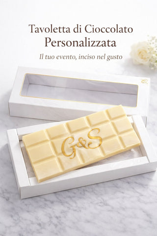 Tavoletta Personalizzata Cioccolato Bianco 50g 5,7x12,5(LEGGI LA DESCRIZIONE) (MINIMO 24PZ)