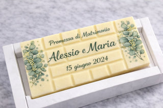 Tavoletta Personalizzata Cioccolato Bianco 50g 5,7x12,5(LEGGI LA DESCRIZIONE) (MINIMO 24PZ)