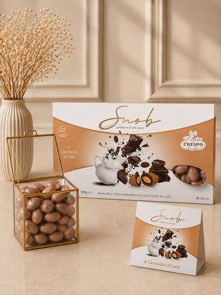 Confetti Crispo Snob - Confetti alla Mandorla Ricoperto di Cioccolato al Latte Mocha - 500g