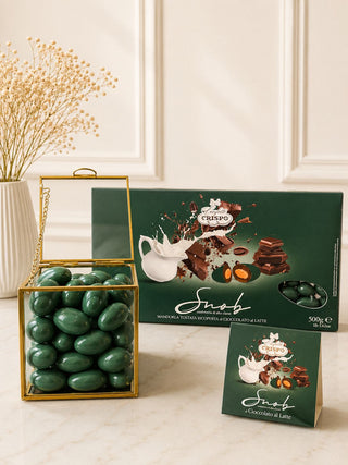 Confetti Crispo - Ciocomandorla Snob Verde Inglese al Cioccolato al Latte - 500g