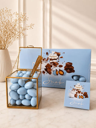 Confetti Crispo - Ciocomandorla Snob Celeste Polvere al Cioccolato al Latte - 500g