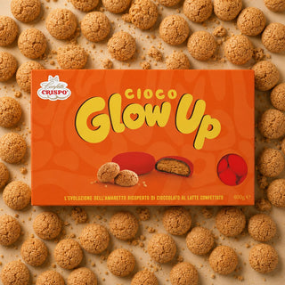 Confetti Crispo Cioco GlowUP - Biscotto Amaretto Ricoperto di Cioccolato al Latte Confettato, Rosso - 400g (DISPONIBILE DAL 28 AGOSTO)
