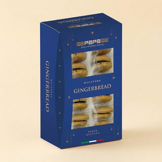 Pasticceria Papa - 12 Macarons Farciti con crema Pan di zenzero Senza Glutine - 168g