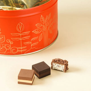 Cioccolato Venchi - Cappelliera in Latta Tonda Nature con Cioccolatini Assortiti Senza Glutine - 400g