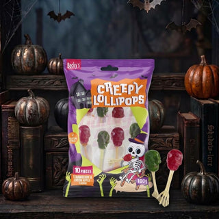 1pz Lecca Lecca Halloween Creepy Lollipops Gusto Mela e Fragola - 100g