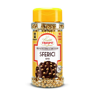 Crispo Mini Decorazioni Zucchero Sferici Oro 95 gr