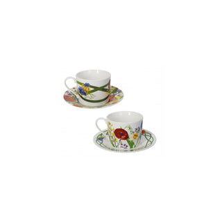 Brandani - Set 2 Tazzine The Fiori di Campo New Bone China