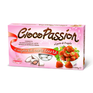 Crispo CiocoPassion - Confetti di Cioccolato al latte ripieni di crema alla Fragola - 1Kg