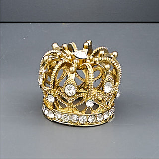 Applicazione Corona Oro metallo da 18pz - 2cm