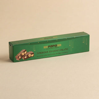 Cioccolato Papa - Torrone di Cioccolato al latte con Nocciole Tostate Senza Glutine - 140g