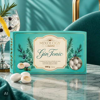Confetti Maxtris - Mixology al Cioccolato Bianco Ripieno al Gusto Gin Tonic, Bianco - 500g
