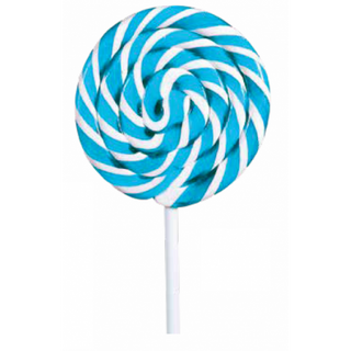 White and Blue Spiral Lollipop 40 gr