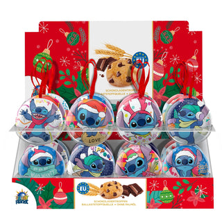 Palle di Natale Stitch con Biscotto interno 10g (ASSORTITI)