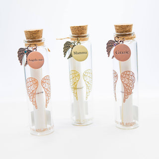 You are an Angel - Wish Bottles Assortiti Fiale in Vetro con charm e pergamena