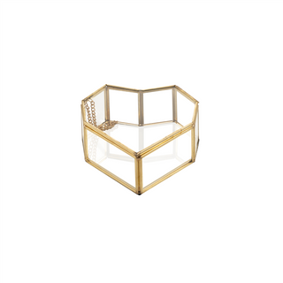 Hexagon Terrarium Ampoule 15x14.5x7 Gold