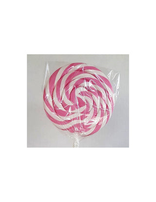 Pink White Spiral Lollipop 40 gr