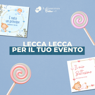 Lecca Lecca di Cortesia per il tuo Evento! 8cm (Minimo 15PZ)