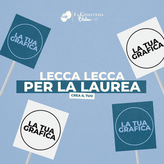 Lecca Lecca Meme Sticker Per la tua Laurea Personalizzati IL TUO LOGO 6,5g 7x6 (MINIMO 20PZ)