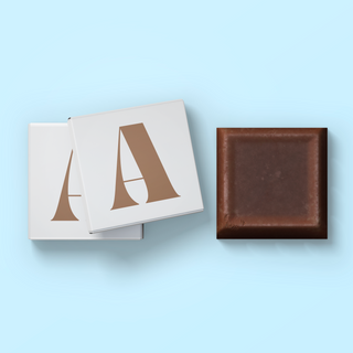 Cioccolatini con iniziali 3x3cm (MINIMO 30PZ)
