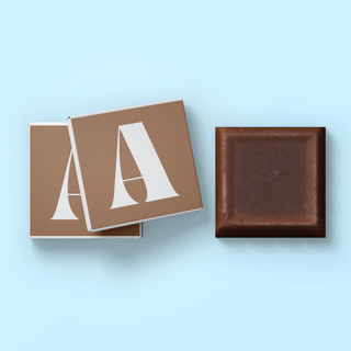 Cioccolatini con iniziali 3x3cm (MINIMO 30PZ)