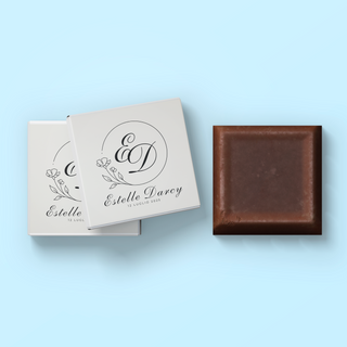 Cioccolatini con iniziali 3x3cm (MINIMO 30PZ)