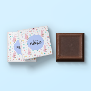 Cioccolatini di cortesia Personalizzati Pasqua 3x3 cm (MINIMO 30PZ)