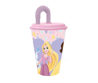 Verre Princesses avec paille 430ml