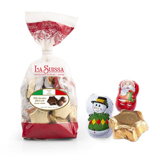 La Suissa Busta Rossa Fiocco Natale Cioccolatini Assortiti 400gr