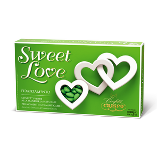 Confetti Crispo - Sweet Love Fidanzamento Mandorla Classica Naturale, Verde - 1kg