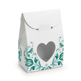 Scatole Scotton - Sacchetto con Finestra a Cuore Dolce Vita Verde 10pz - 60x35x80