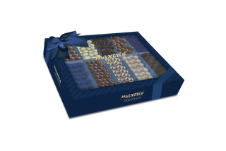 Maxtris Blue Tasting Box 900gr with Ribbon