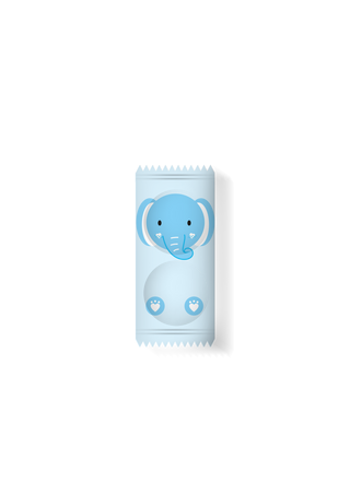 Double Perla Papa Wrapping Baby Blue Elephant 500gr