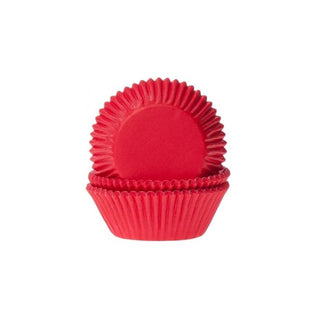 Red baking cups for confetti 10 pcs