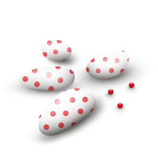 Papa Confetti Polka Dots Red 500g 