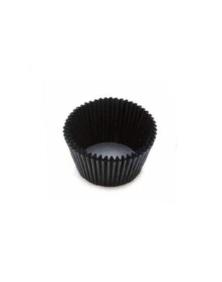 Black baking cups for confetti 10 pcs